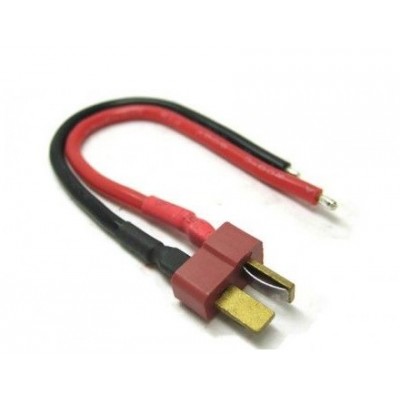 DEANS ( T-PLUG ) MALE DEAN CONNECTOR WITH 10CM CABLE - 1 PIECE